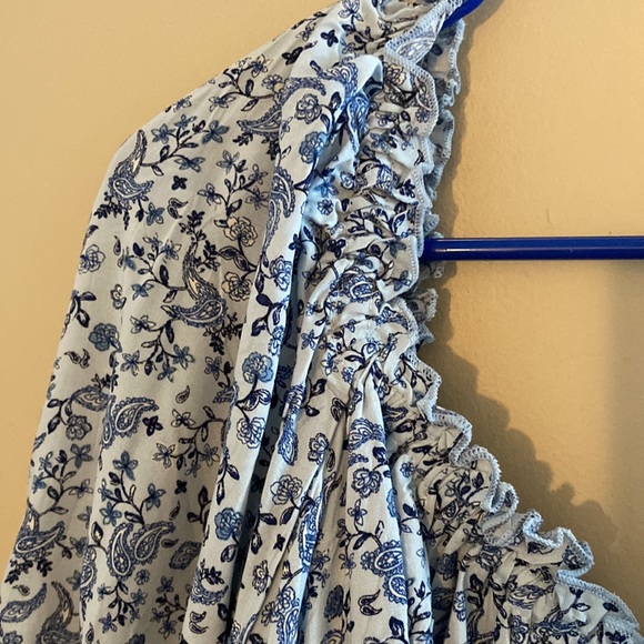 Blue Paisley Floral Print Dress - Picture 4 of 8